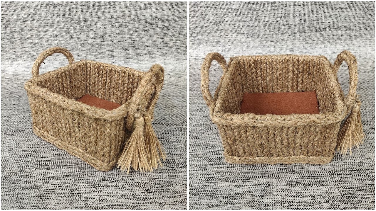 Make Storage Basket. DIY Rope Basket. Cardboard Recycling