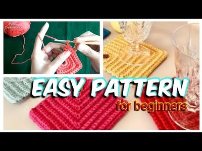 New crochet glass mat | crochet table mat pattern for beginners #easytutorial #easypattern #newcroch