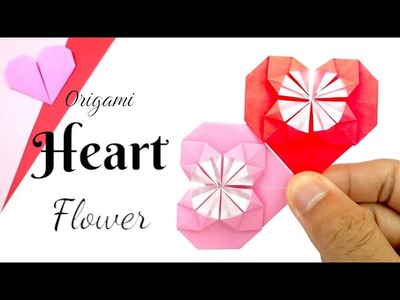 Origami Valentine - How to make Origami Heart Flower