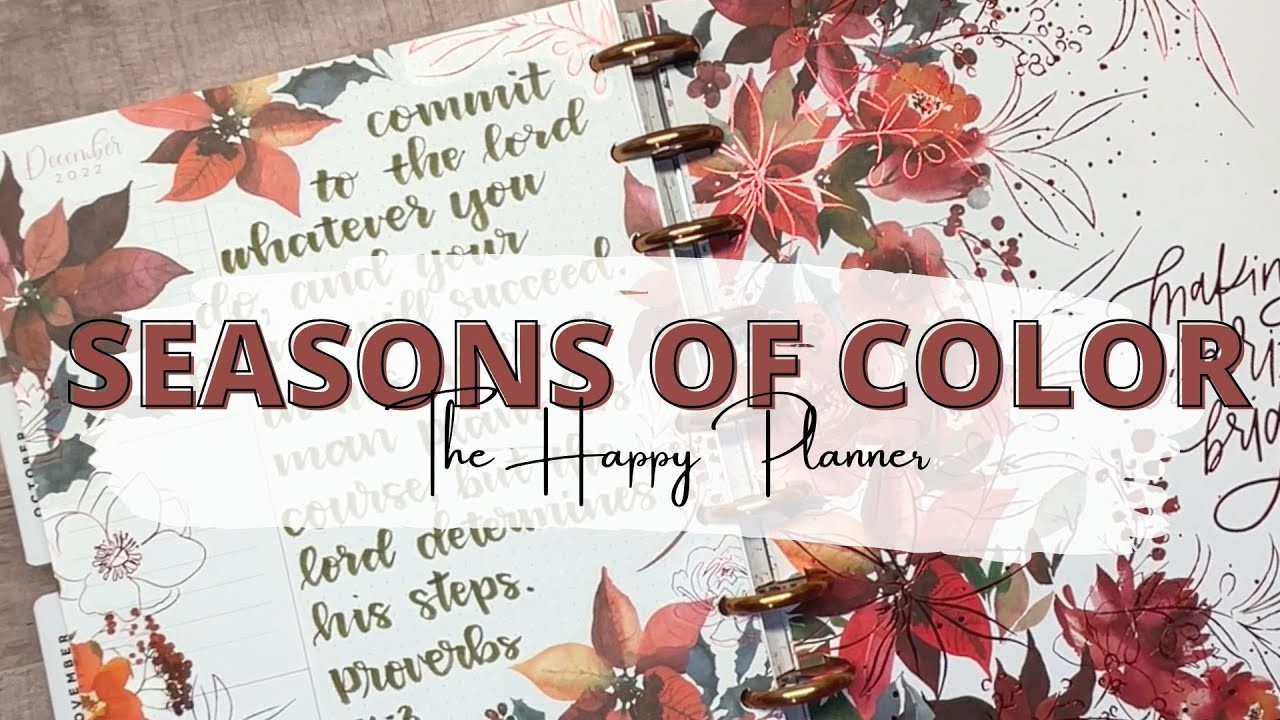 PLAN WITH ME - CLASSIC HAPPY PLANNER - DECEMBER CURRENTLY - HAND LETTERING SEASONS OF COLOR