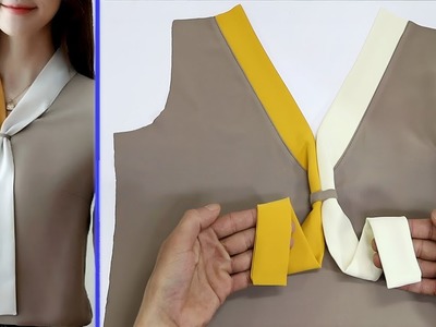 ???? The Best Way To Sew a Collar V neck Women's ???? Sewing techniques for beginners