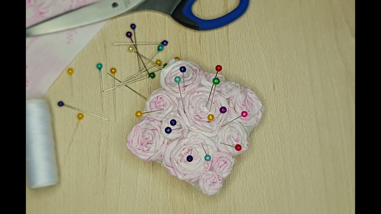 The Idea for Creating a Needle Bed from Fabric Roses - CRAFTMANIA