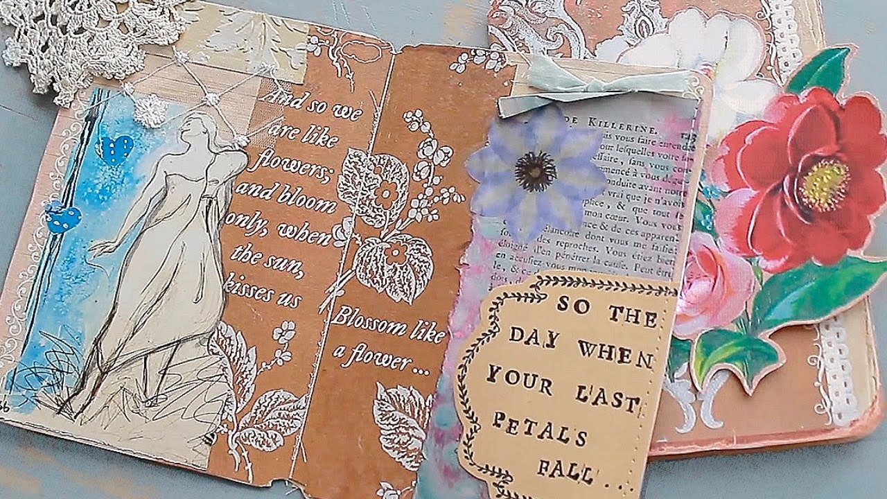 Use Paper, Magazines, & Stamps To Create A Bloom Book!  | Junk Journal January