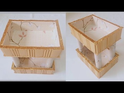 Useful Diy Project From Cardboard. Simple And Easy. Diy Rack. Diy Idea