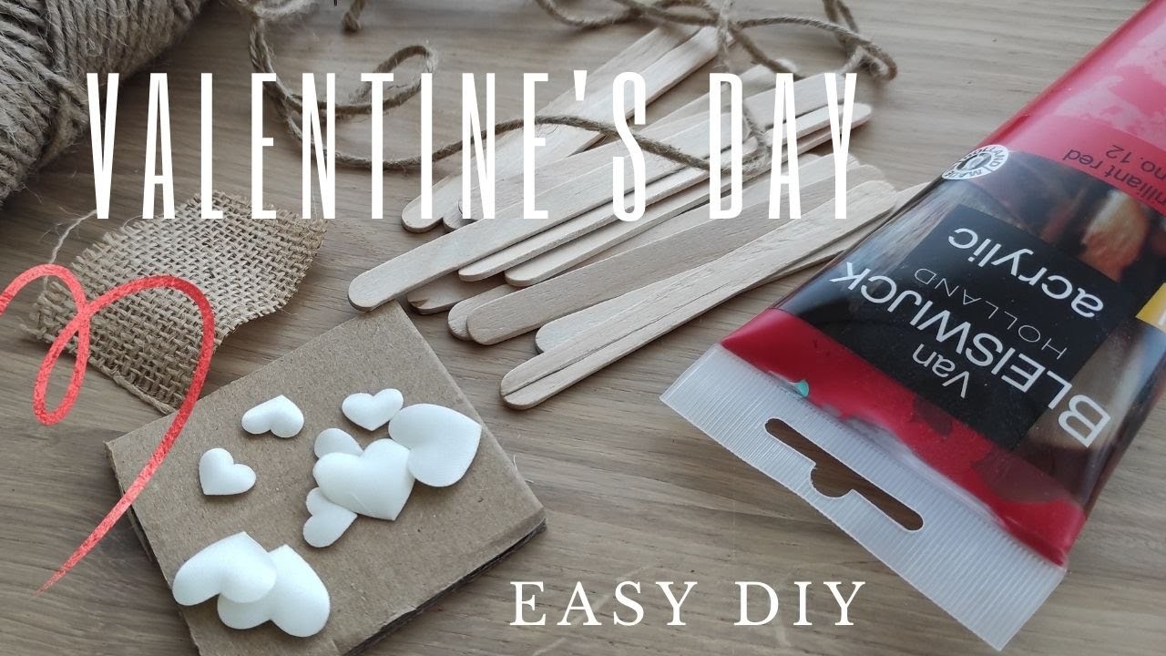 Valentine's Day EASY DIY.  Popsicle Sticks Decor. Farmhouse Decoration Idea