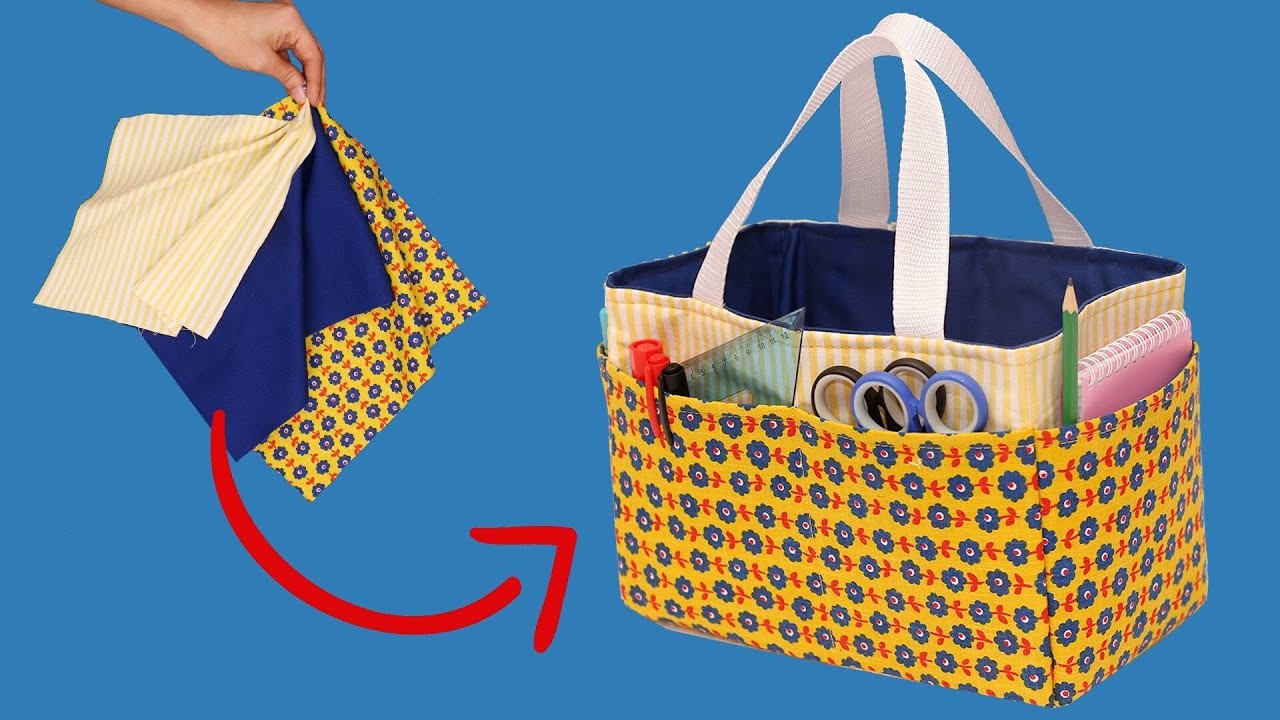 A simple tutorial on how to sew a bag.organizer - beautiful and practical!