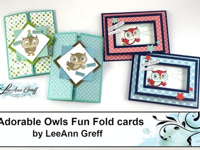 Adorable Owls Fancy Fold cards