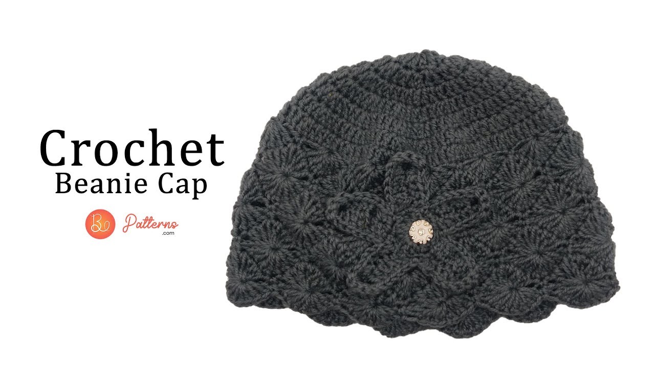Crochet Beanie Hat - How To Crochet A Beanie Cap | Beanie Cap.Hat Crocheting Tutorial For Beginners