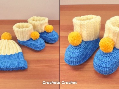 Crochet Easy Kids Slippers \ Booties