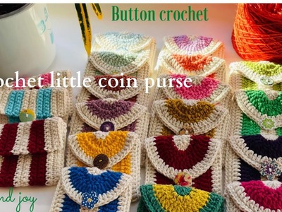 Crochet little coin purse,easy crochet purse #crochet #crochettutorial #crochetcoinpurse