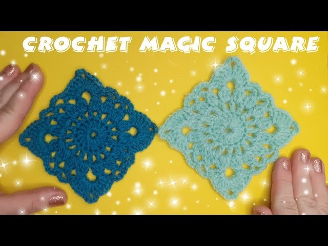 Crochet magic Granny Square - How to crochet. Crochet Motif Tutorial. Crochet square motif for plaid