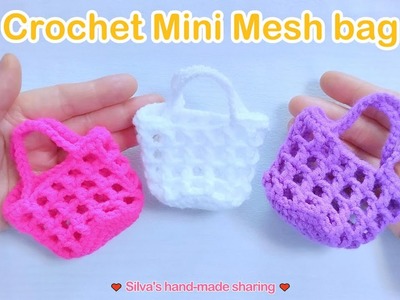 Cute Crochet Mini Mesh bag Keychain