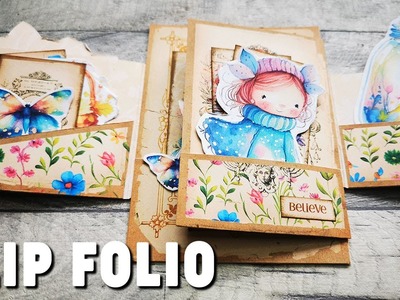 Cute Fairy Flip Folio, Junk Journal Tutorial