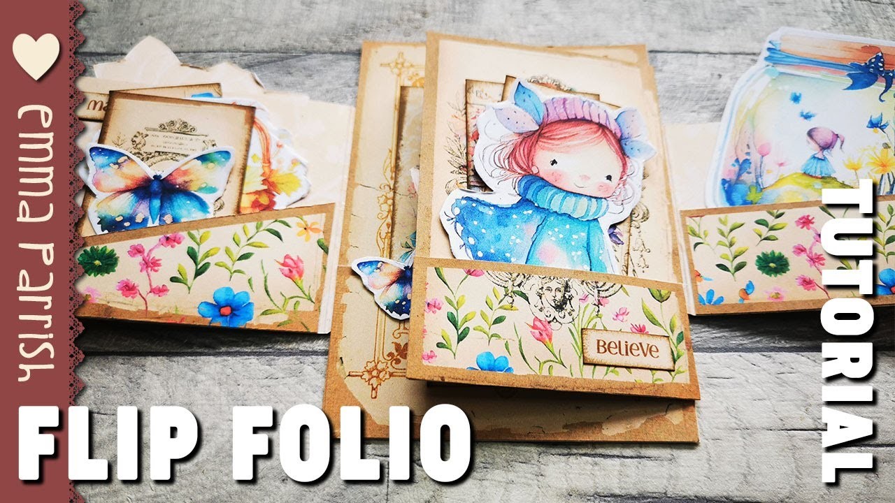 Cute Fairy Flip Folio, Junk Journal Tutorial