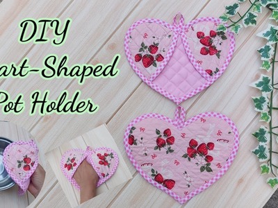 DIY Heart-Shaped Pot Holders. How yo sew charming Heart-Shaped Pot Holders. Cute Heart Pot Holders.