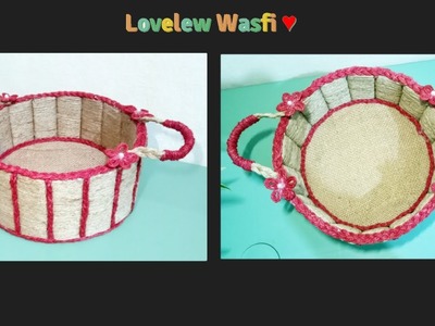 Diy jute Basket. Diy Rope Basket. Jute Rope Basket.Handicraft Ideas from Jute. Weaving Basket