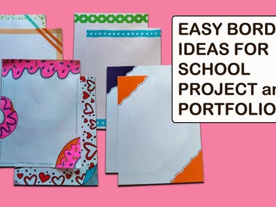 Easy Border Design Ideas For School Project | Portfolio | Module | Tutorial