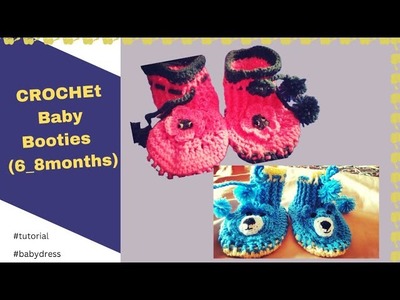 Easy crochet baby booties-crochet baby shoes #crochet#craft