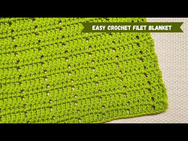 Easy Crochet Filet Blanket Tutorial