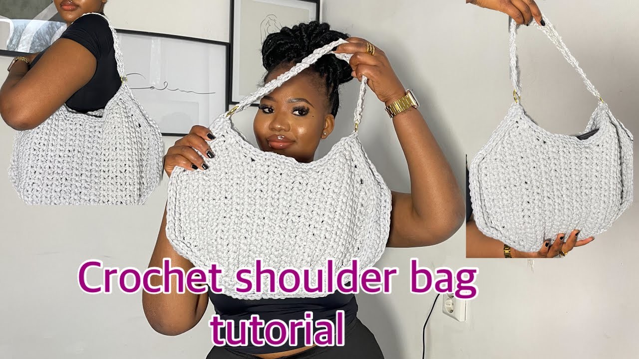 Easy crochet shoulder bag Tutorial: Mihankushea