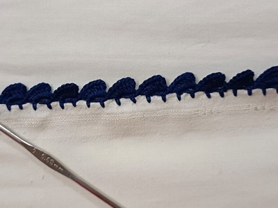 Easy dupatta neck and sleeves crochet lace design. asani se banaye gale aur aastin pe qureshia lace