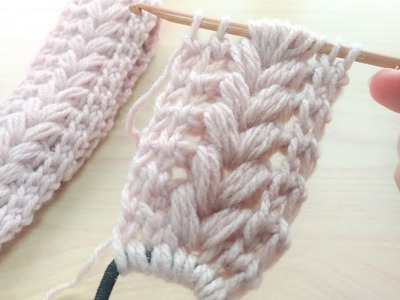EASY! Heart stitch♡ Tunisian crochet Headband for beginners. #crochet ＃#knitting