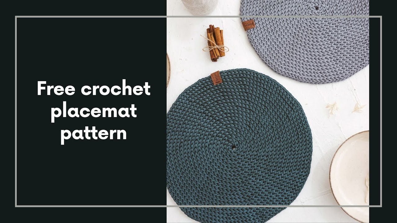 Free crochet placemat pattern PART 1 (Rounds 1-10)