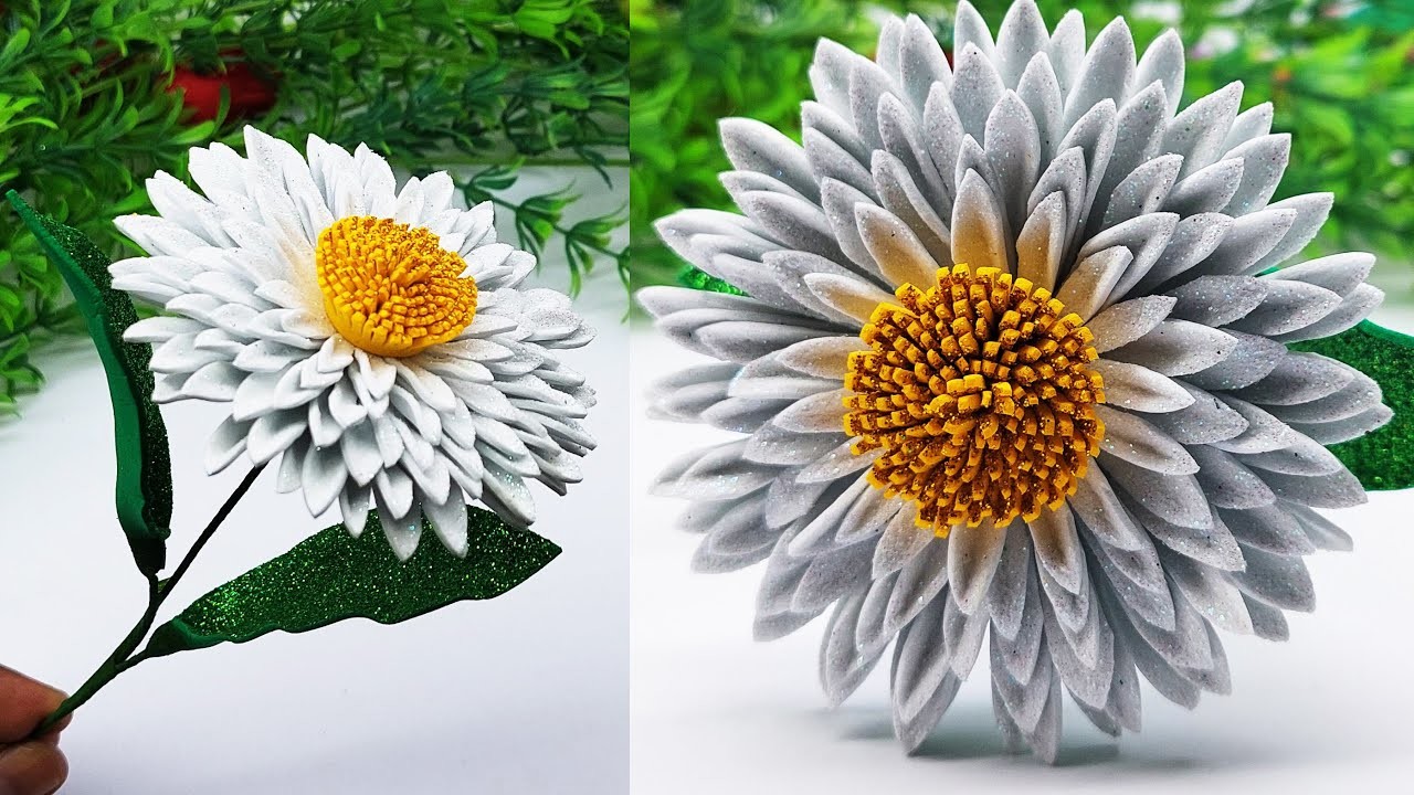 Handmade Valentine Day Gift Making Ideas | Diy Foam Paper Flower | Flores de fomi