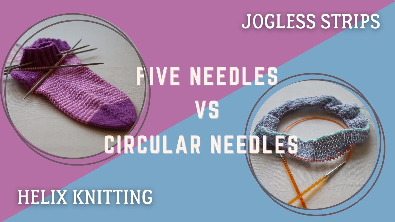 Helix Knitting. Jogless One Round Stripes. How to Knit Stripes.