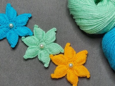 How to crochet a flower | crochet flowers for beginners | crochet flower tutorial