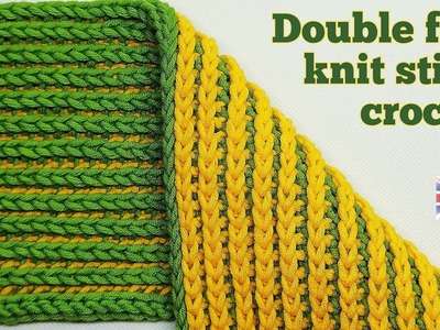 How to crochet double face knit stitch