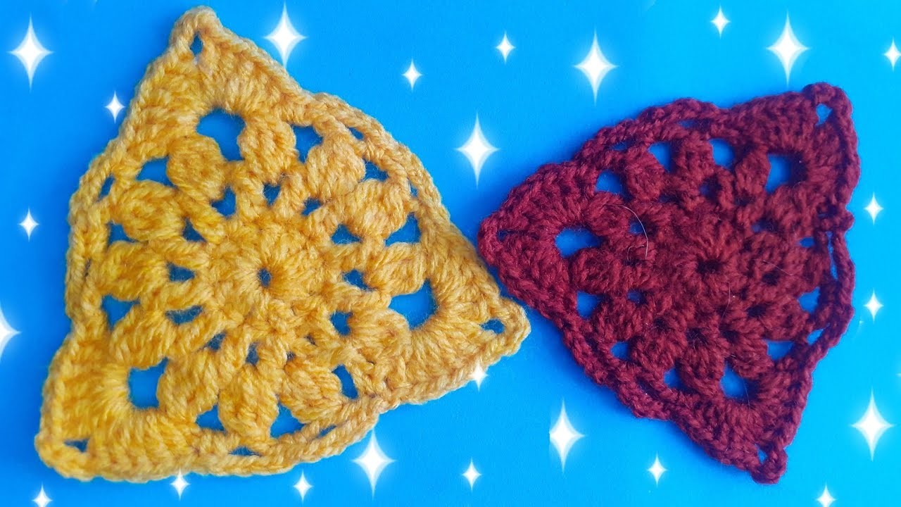 How to Crochet magic Triangle ????- Unlock the Mystery of Crochet Triangle Motif in 10 minutes! ????