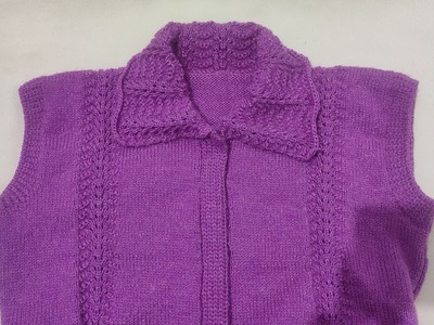How to make a beautiful sweater.cardigan collar design. 