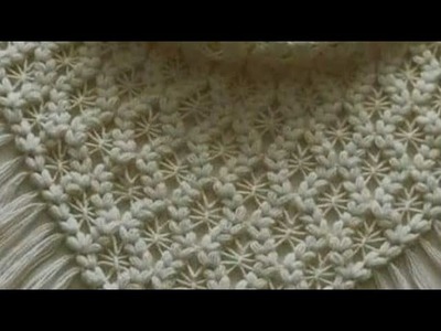 How to make crochet doily.  shawl   scarf. @gehan164