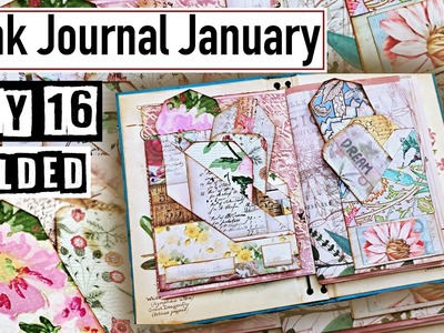 Junk Journal January: Day 16 Folded pockets  #junkjournaljanuary 2023 journal with me