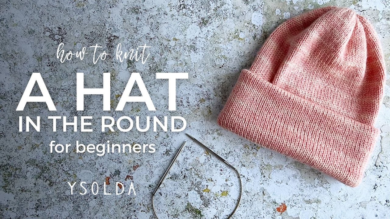 KNIT A HAT IN THE ROUND: easy beginner tutorial | knit a cosy triple brim beanie on circular needles