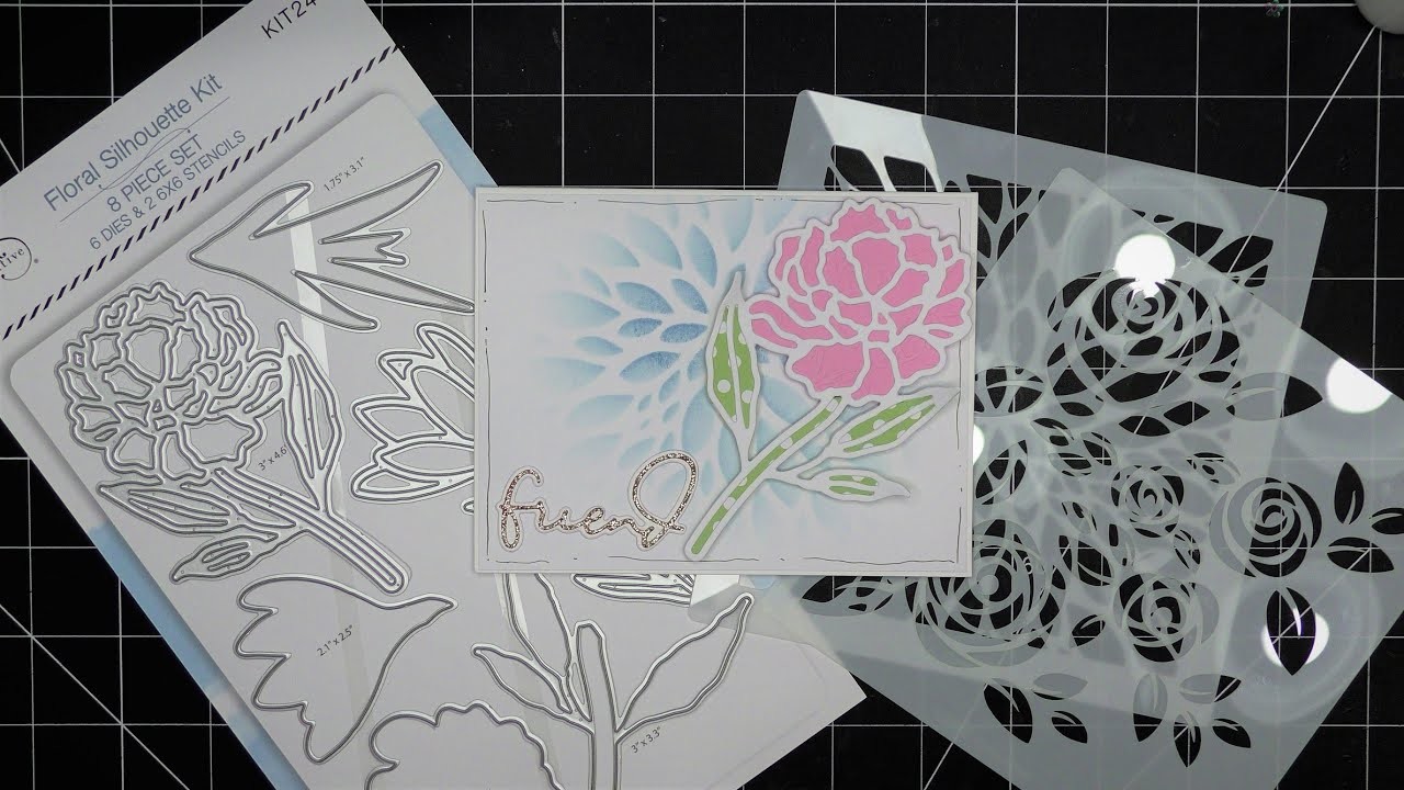 LDRS Creative Floral Silhouette Kit Review Tutorial! Quick & Easy Artsy Card Tutorial!