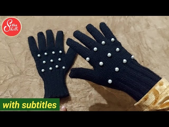 Moti gloves.readymade gloves kaise bunai.gloves banane ka tarika.dastane banane ka tarika.Fancy knit