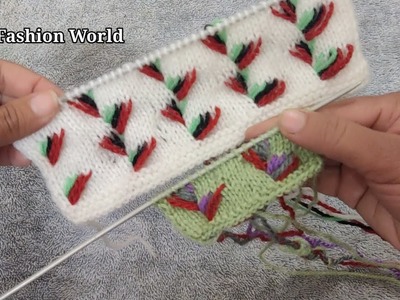 Multi colored sweater???? design in knitting bel design ||SH Fashion world