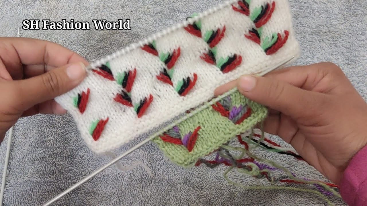 Multi colored sweater???? design in knitting bel design ||SH Fashion world