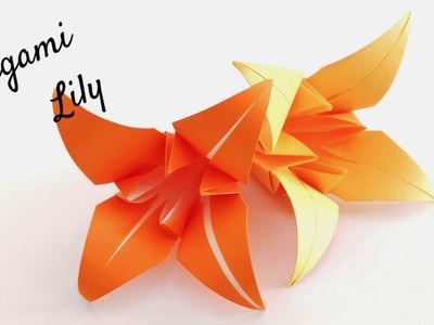 Origami Lily Origami flower tutorial | Easy origami tutorial