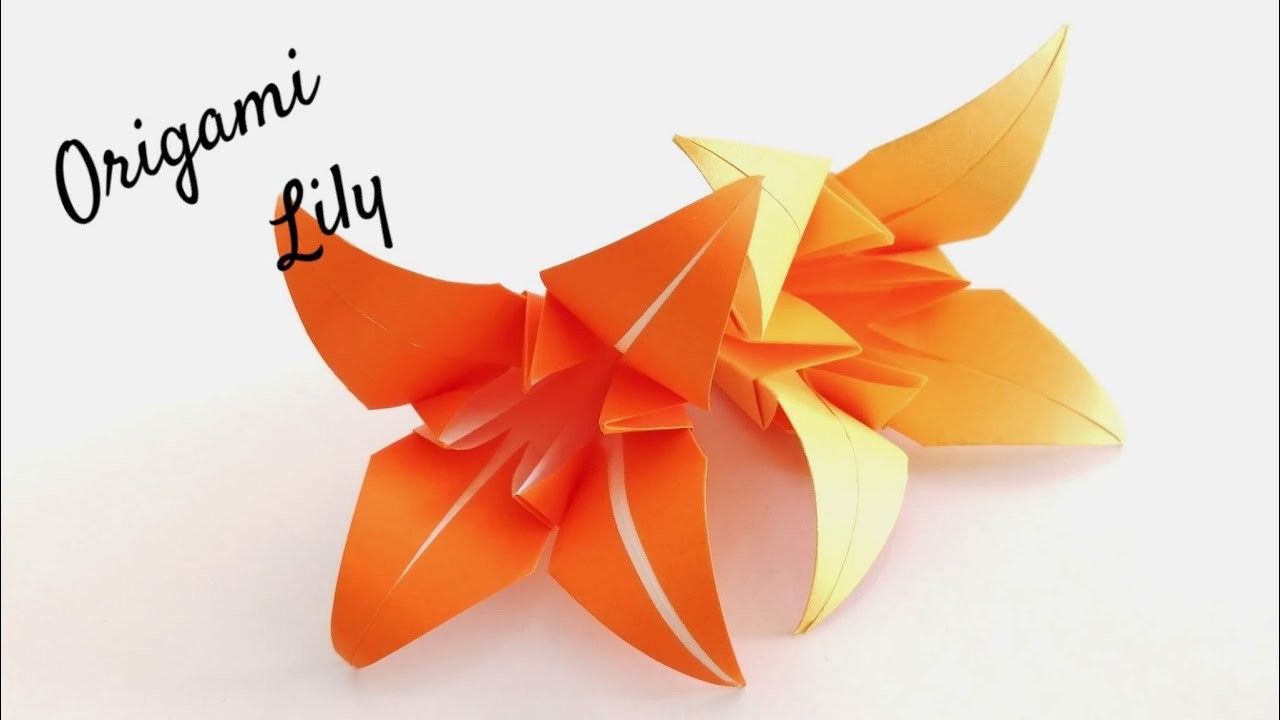 Origami Lily Origami flower tutorial | Easy origami tutorial