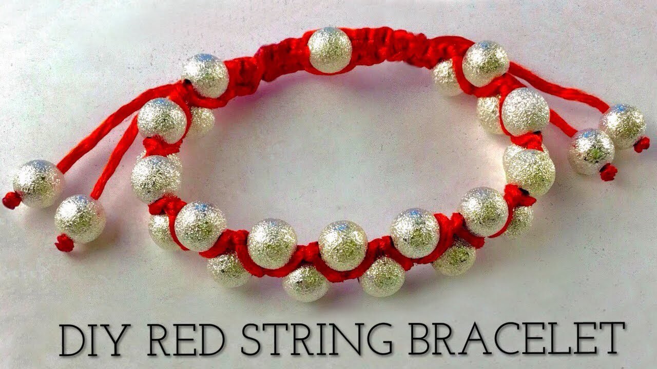Shamballa Bracelet | Sliding Knot | Beaded Bracelet | Red String Bracelet | Adjustable Bracelet