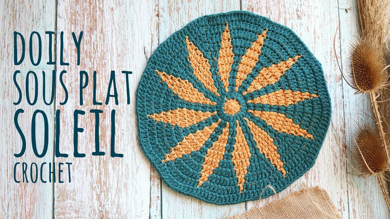 ???? SUPER EASY ???? SOUS PLAT - DOILY CROCHET | Lanas y Ovillos in English