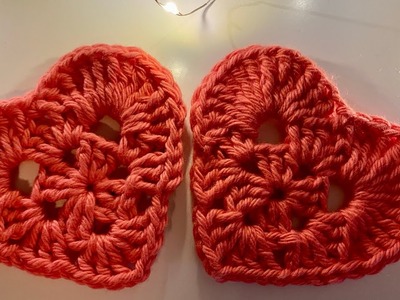 Try to crochet this Granny Heart - tutorial