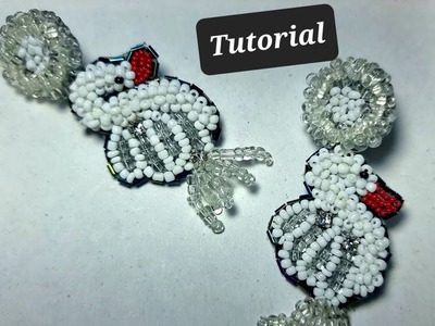 Tutorial Swan Earring I Beaded Earring I seed bead earring I handmade bead earring