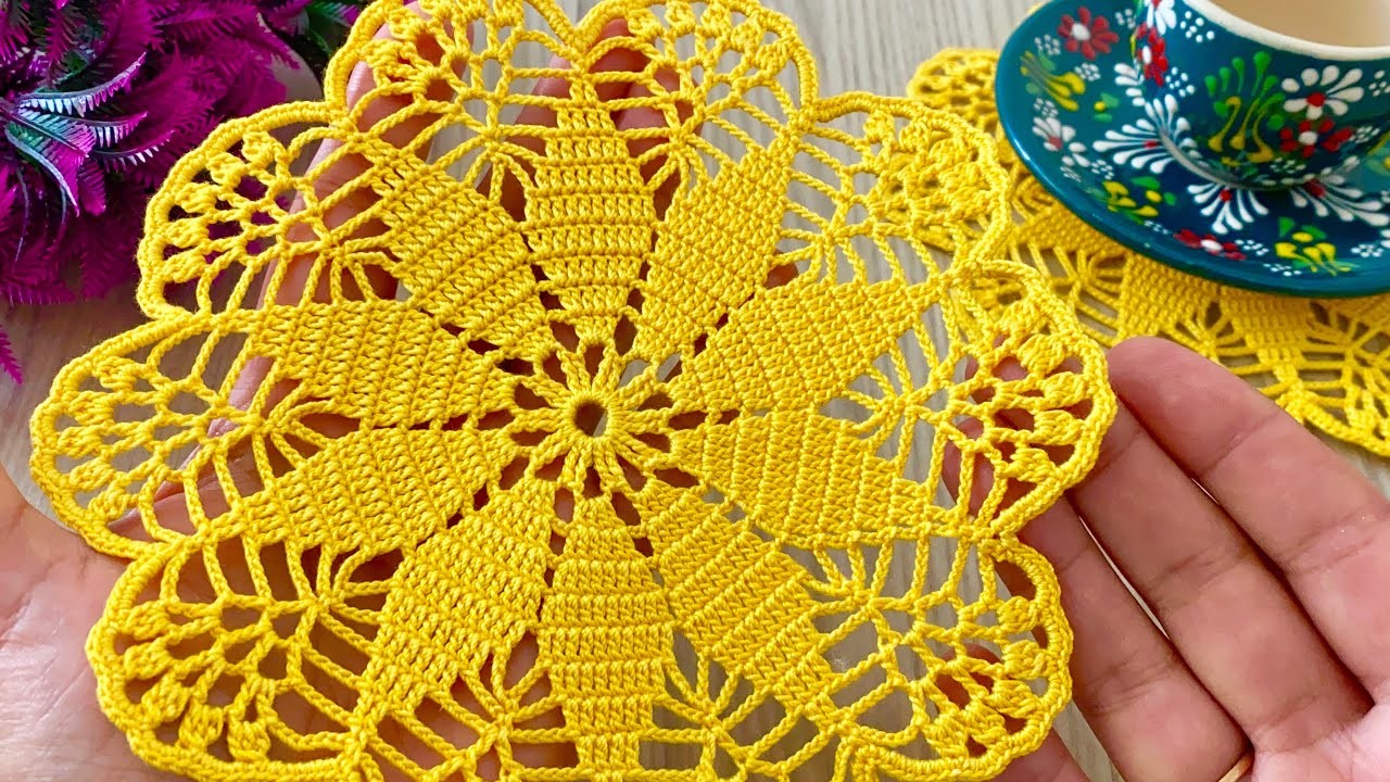 UNIQUE and DAZZLING Multi Purpose Crochet Napkin and Doily Pattern @crochetlovee