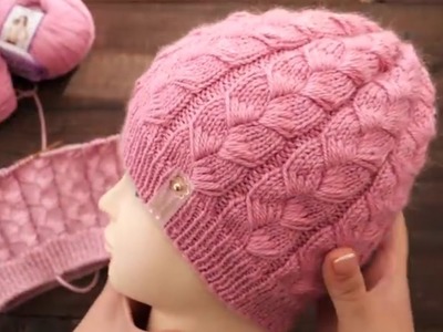 Woolen cap design.cap knitting design for ladies cap and gents.topi ka design.topi banane ka tarika