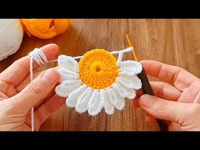 Wow AMAZING very easy daisy making from knitting yarn