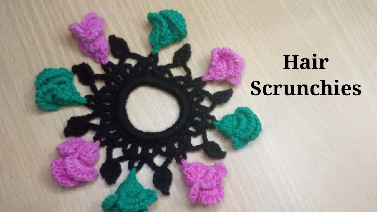 Wow Hair Scrunchies. very easy crochet hair scrunchies by @alrafay0313